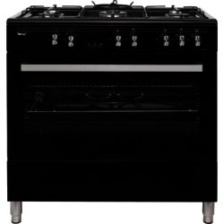 Teknix TKGF90BL 90cm Gas Range Cooker in Black